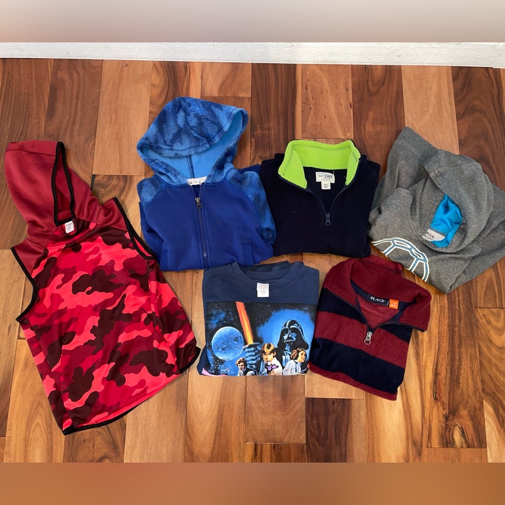 6 Boys fleece/hoodie bundle - size 5-5/6